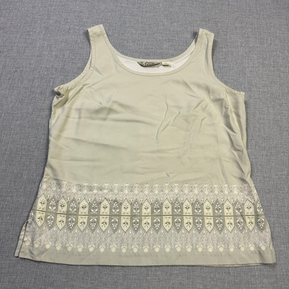 Tommy Bahama Tank Womens M Beige Scoop Neck 100% Silk Lightweight Pullover